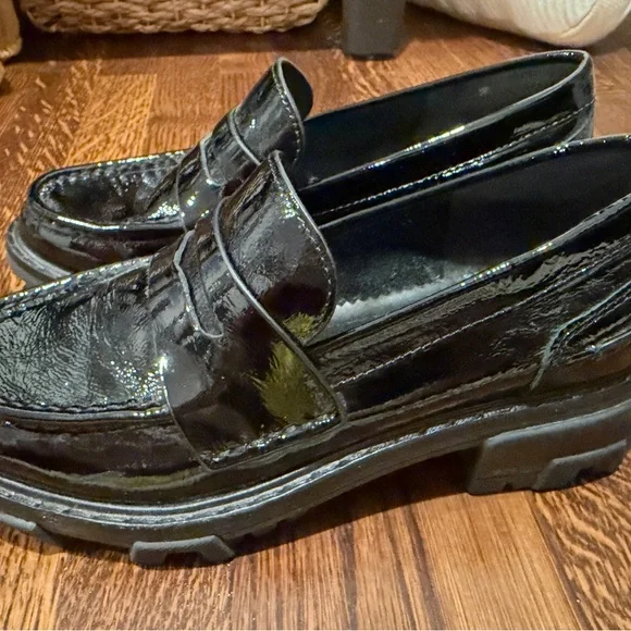 Rag and Bone Quinn Patent Platform Leather Loafers - Picture 4 of 6